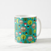 Chouettes Dans La Mug De Café De La Forêt (Devant droit)