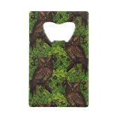 Chouettes dans le chêne, vert et marron (Dos)