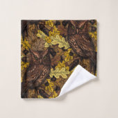 Chouettes d'automne (Gant de toilette)