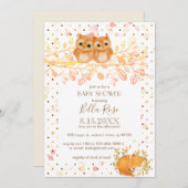 Chouettes d'automne Bébé Douche Invitations (Devant / Derrière)