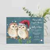 Chouettes de Noël Couples Douche Invitation (Debout devant)