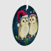 Chouettes de Noël en amour doux (devant)