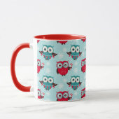 Chouettes de Noël mignonnes Mug Motif (Gauche)