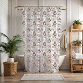 Chouettes d'hiver Rouge Berry rideau de douche de 