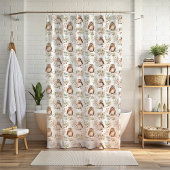 Chouettes d'hiver Rouge Berry rideau de douche de 