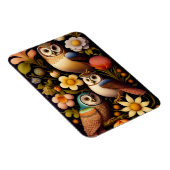 Chouettes et fleurs | Magnet Haeckel moderne (Côté Droit)