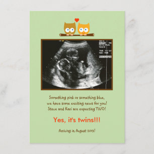 Chouettes Faire-part de grossesse photo