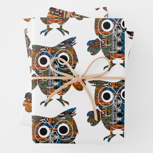 Chouettes Galore Papier à écouvillonnage Plat Set  (En situation)