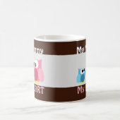 Chouettes - Ma maman, mon coeur - Mug de la fête d (Centre)