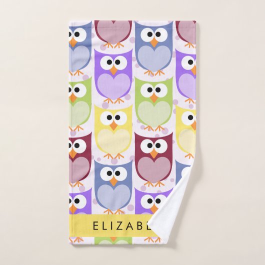 Chouettes mignonnes, Chouette Motif, Chouettes col (Serviette à main)