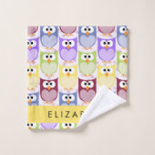Chouettes mignonnes, Chouette Motif, Chouettes col (Gant de toilette)