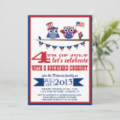 Chouettes patriotiques 4 juillet Invitation du Par (Debout devant)