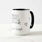 Chouettes personnalisées Aimer la Mug (Devant droit)