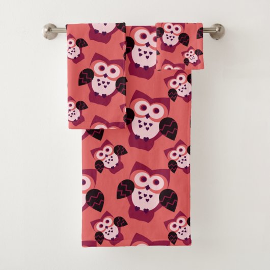 Chouettes roses mignonnes motifs (En situation)