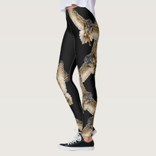 Chouettes sur leggings noirs