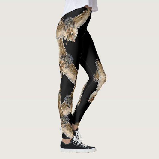 Chouettes sur leggings noirs (Droite)