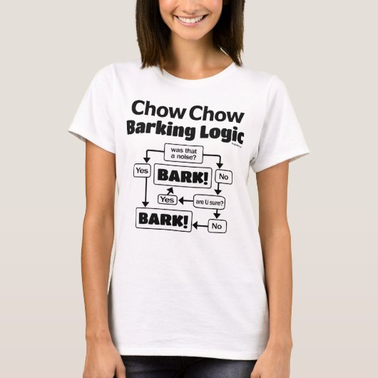 Chow Chow Barking Logic T-shirt (Voorkant)