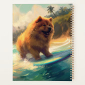 Chow Chow Beach Surfen Schilderij Planner (Achterkant)