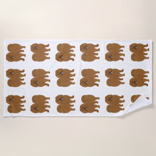 Chow Chow Beach Towel Strandlaken (Voorkant)