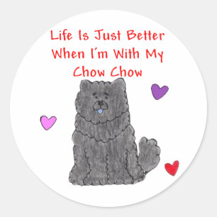 Chow Chow Black Life is gewoon betere Sticker