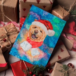 Chow Chow Breed Dog Kerstmis Feestdagenkaart