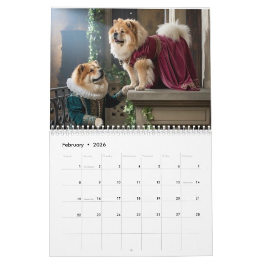 Chow Chow Calendar Kalender (Feb 2026)