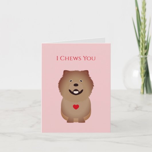 Chow Chow Card, Chien Valentine, Saint Valentin (Devant)