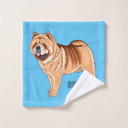 Chow Chow cartoon illustratie Bad Handdoek (Wasdoekje)