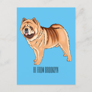 Chow Chow cartoon illustratie Briefkaart