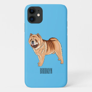 Chow Chow cartoon illustratie iPhone 11 Hoesje