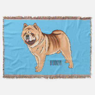 Chow Chow cartoon illustratie Deken