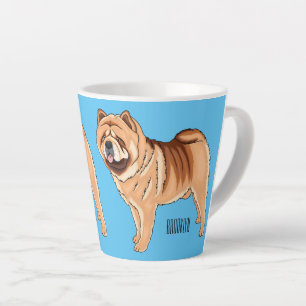 Chow Chow cartoon illustratie Latte Mok