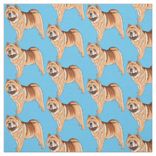 Chow Chow cartoon illustratie Stof