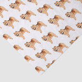 Chow Chow cartoon illustratie Tissuepapier (Detail)