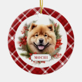 Chow Chow Ceramic Circle Ornement (Devant)