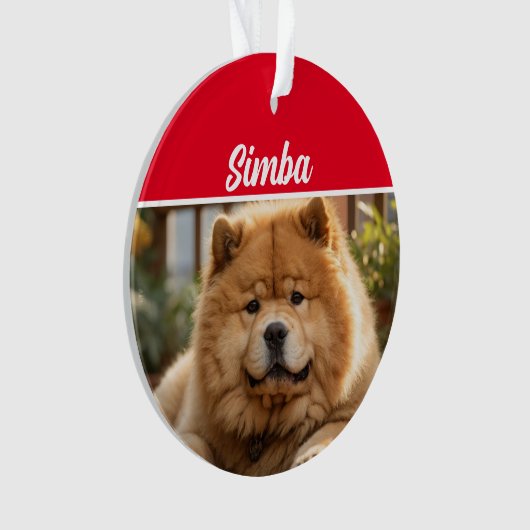Chow Chow Chien avec nom et photo Noël (devant)