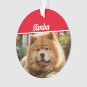 Chow Chow Chien avec nom et photo Noël (devant)