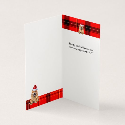 Chow Chow Chien Rouge Noir Plat Noël Fête (Inside)