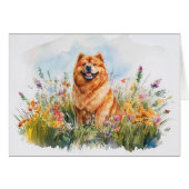 Chow Chow Chow - Carte d'art de 5 po x 7 po (Devant horizontal)