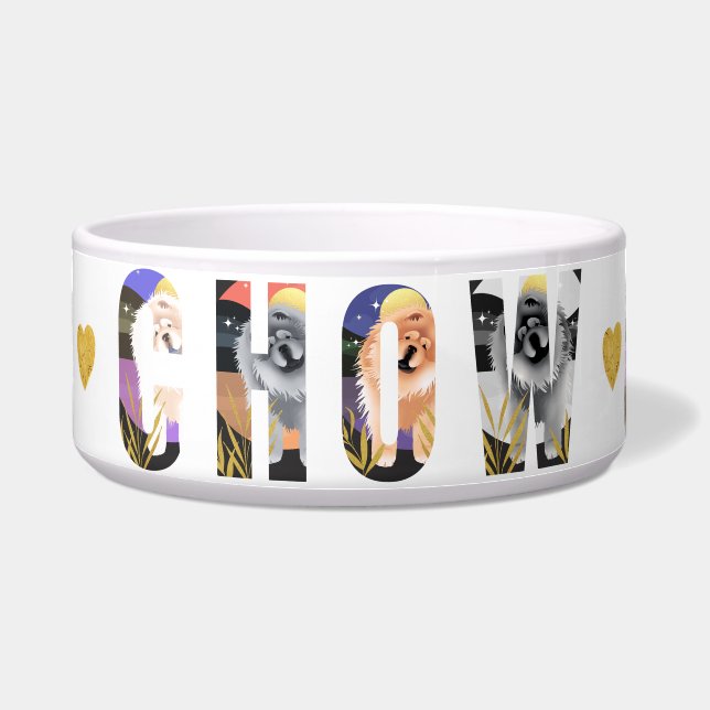 CHOW CHOW CHOW Ceramic Pet Bowl Voerbakje (Voorkant)