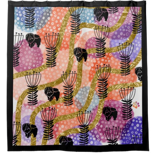 CHOW CHOW CHOW CHOW ABSTRAIT rideau de douche (Devant)