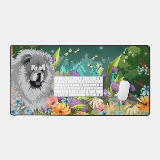 CHOW CHOW CHOW Mat du bureau ROUGH BLUE (Clavier et souris)