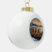 Chow Chow Christmas Boat Holiday Keramische Bal Ornament (Links)