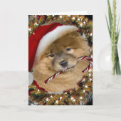 Chow Chow Christmas Candy Cane Kaarten (Voorkant)