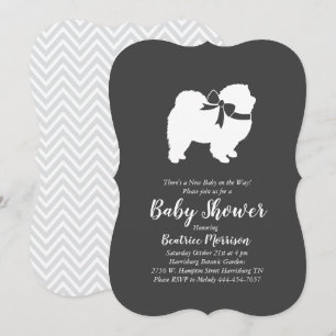 Chow Chow Dog Baby shower Neutral Kaart