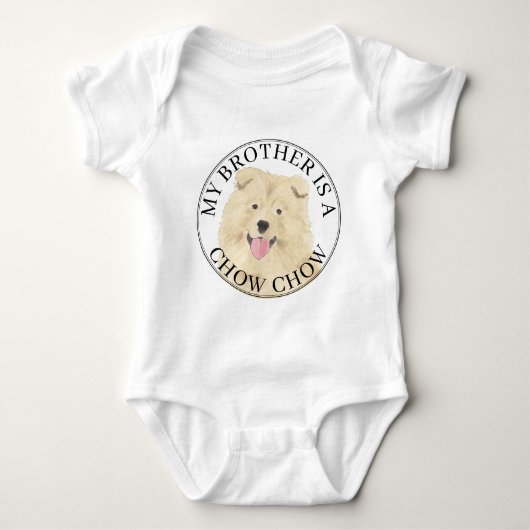 Chow Chow Dog Big Brother Romper (Voorkant)