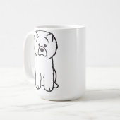 Chow Chow Dog Cartoon Koffiemok (Voorkant links)