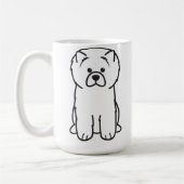 Chow Chow Dog Cartoon Koffiemok (Links)
