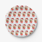 Chow Chow Dog Christmas Pattern Papieren Bordje (Voorkant)