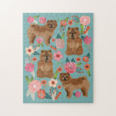 Chow Chow Dog  Florals Legpuzzel (Verticaal)